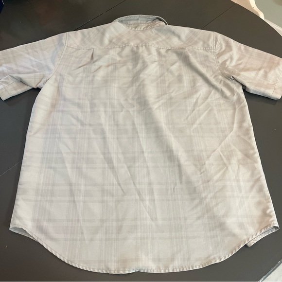 Orvis Classic Collection Shirt Mens Size L Button Up Short Sleeve Cream Plaid - Picture 7 of 7